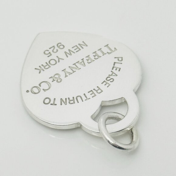 Please Return to Tiffany Extra Large Heart Tag Pendant or Charm 1.2" - Picture 3 of 6